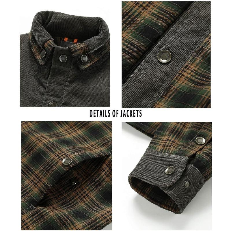 Men's Plaid Sherpa Lined Flannel Jacket By Jacob Martin