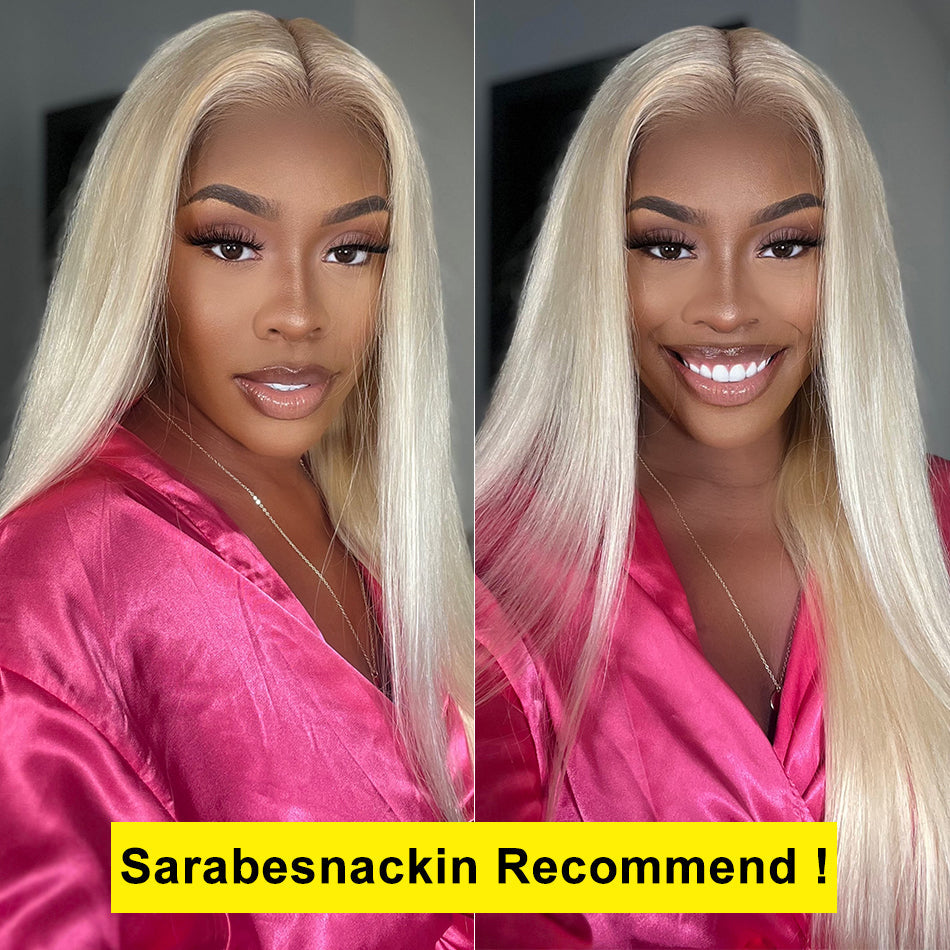 Blonde Colored Front Straight Human Hair Wigs [13x6 Lace]