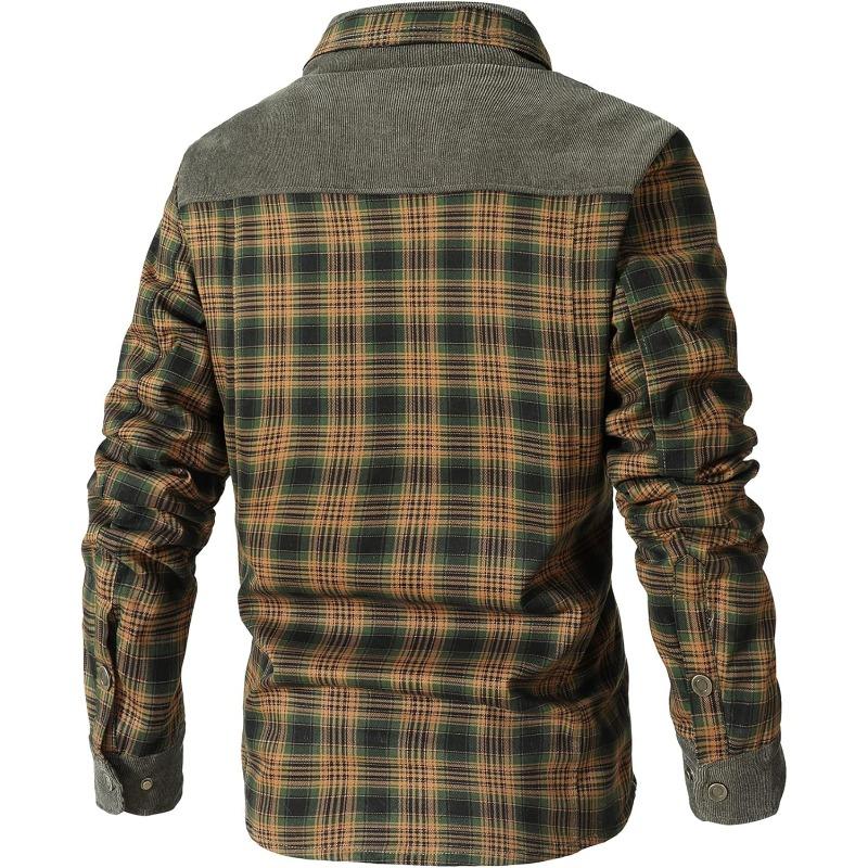 Men's Plaid Sherpa Lined Flannel Jacket By Jacob Martin