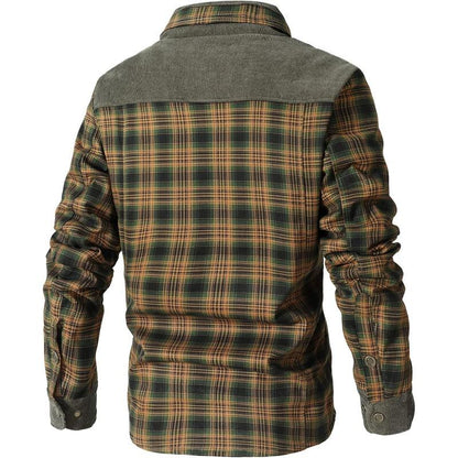Men's Plaid Sherpa Lined Flannel Jacket By Jacob Martin