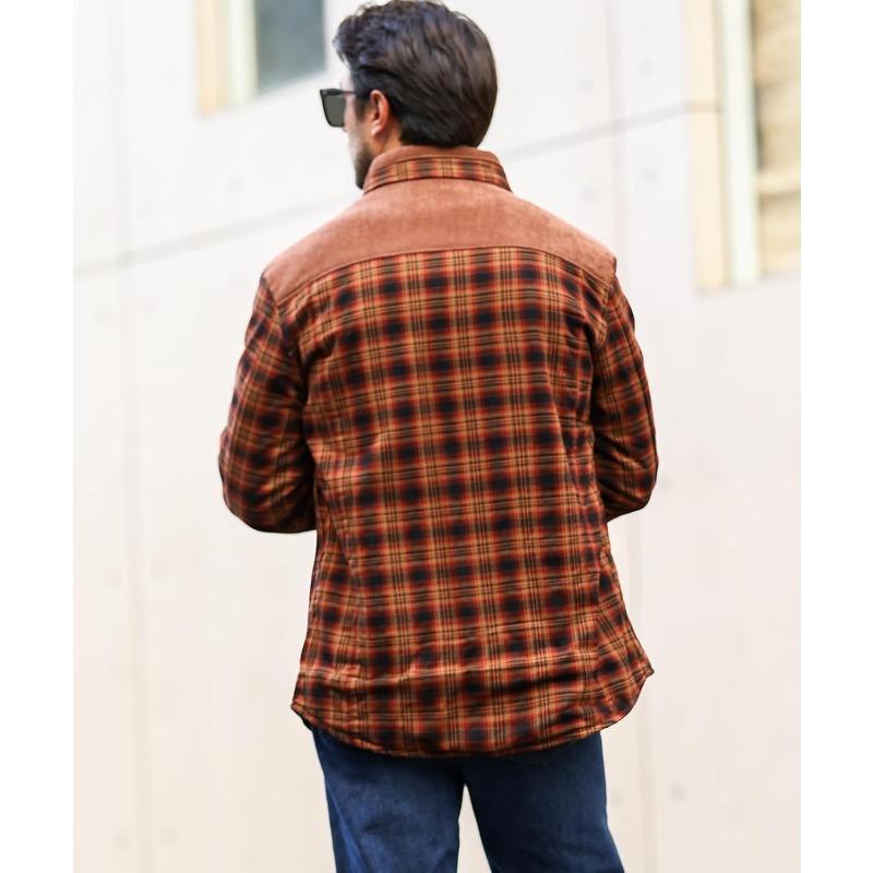 Men's Plaid Sherpa Lined Flannel Jacket By Jacob Martin