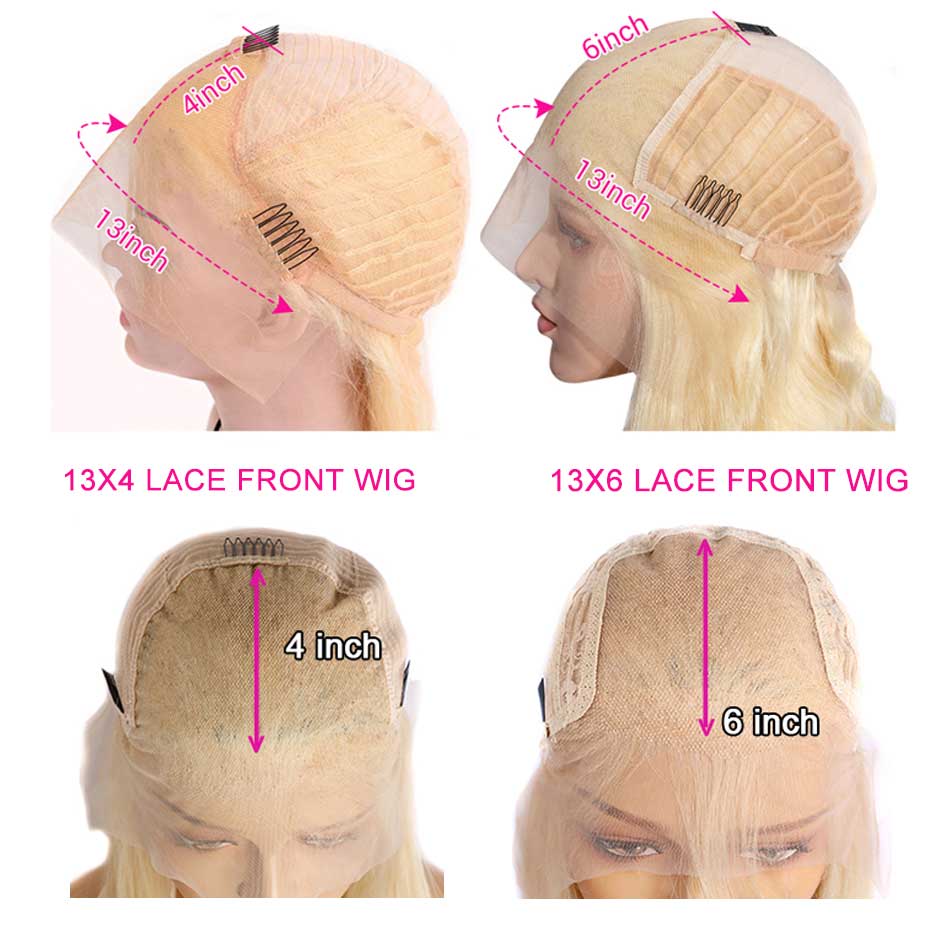 Blonde Colored Front Straight Human Hair Wigs [13x6 Lace]